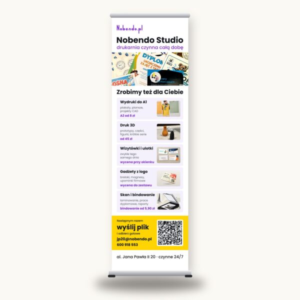 L-banner 60×200 cm ze stojakiem - podgląd grafiki
